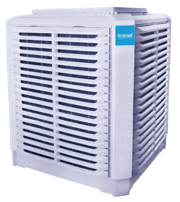 Portable evaporative air store conditioning